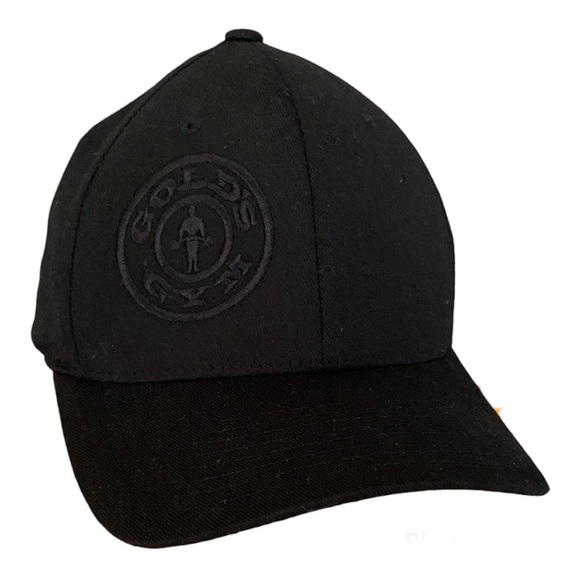 Gold’s Gym Accessories Golds Gym Flex Fit Solid Black Embroidered